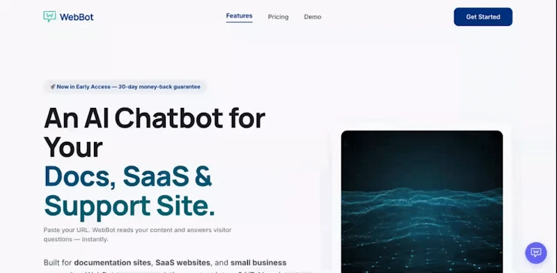 WebBot screenshot 1 (video preview)