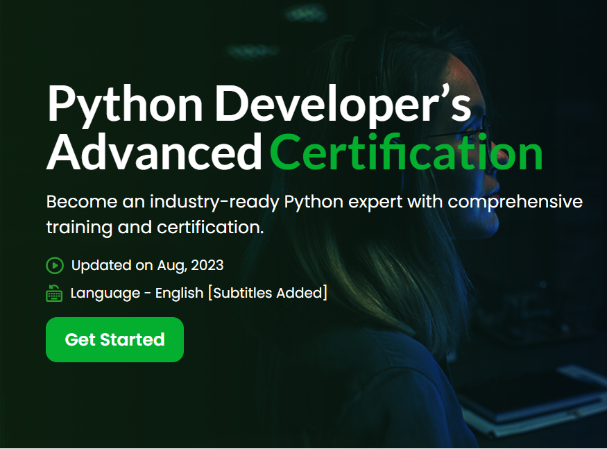 Python Developer Certification: Start learning Python online and get ...