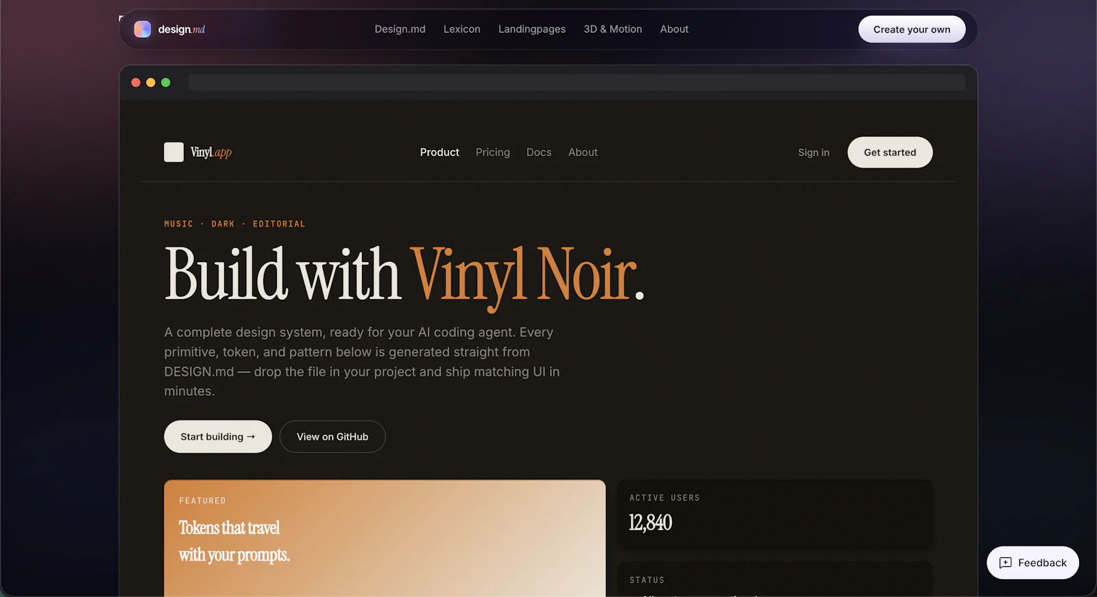 Free DESIGN.md library + UX / UI Lexicon screenshot 5