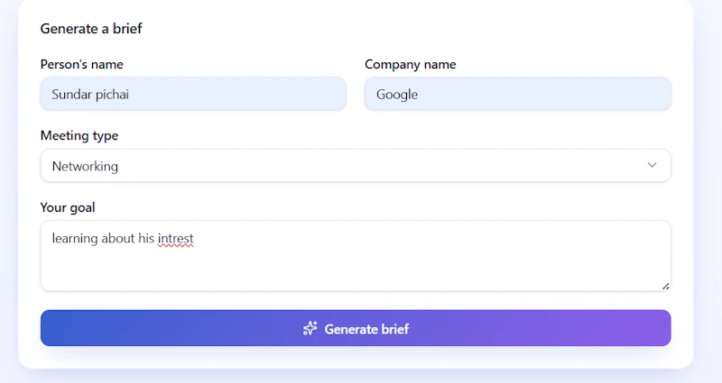 MeetingBrief screenshot 2