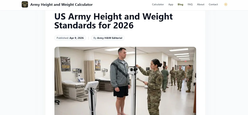Army Height and Weight Calculator screenshot 3