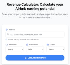 Airbnb Revenue Calculator Widget gallery image