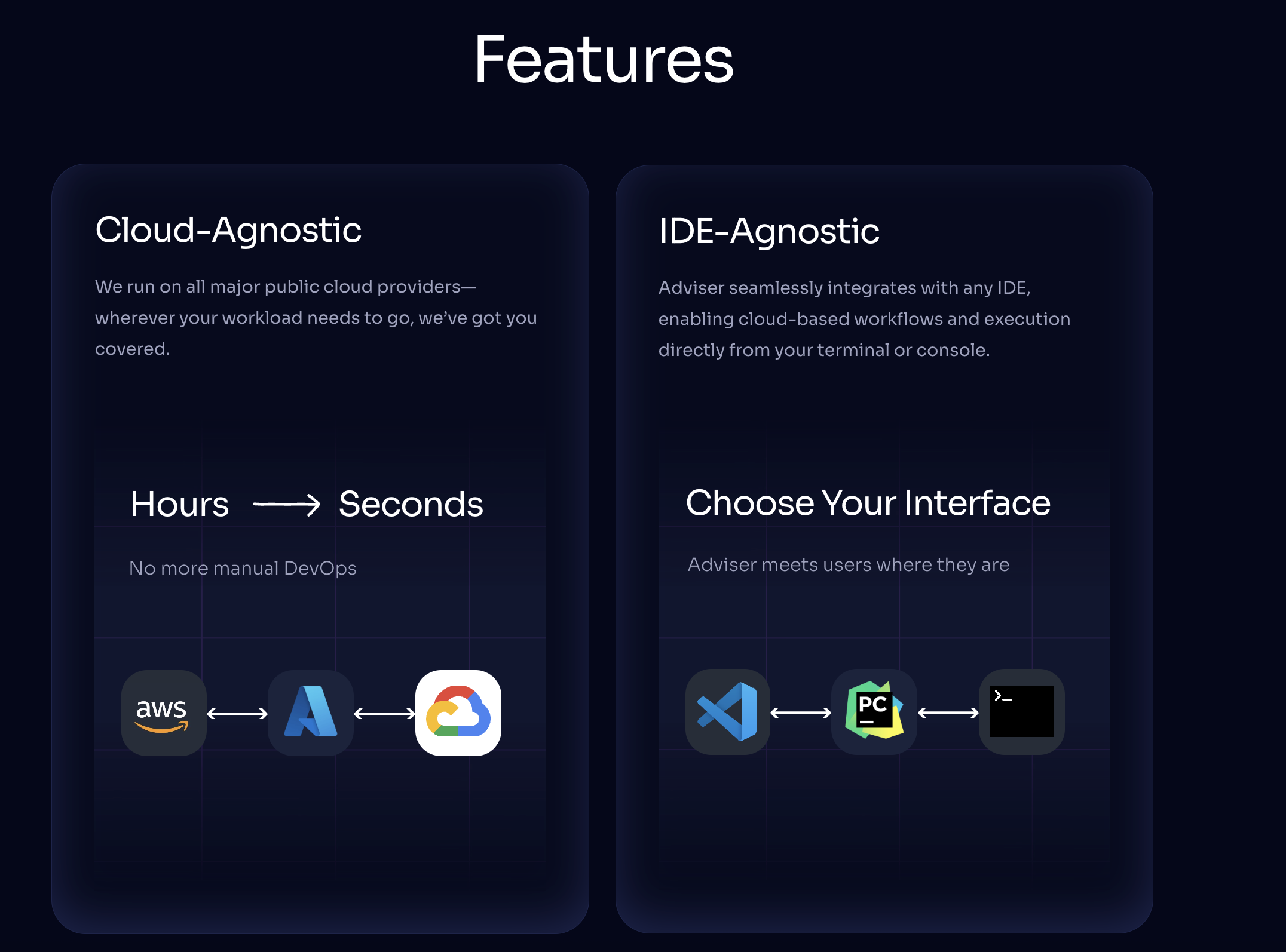 Adviser: Run Cloud Jobs with One Command - Screenshot 4 showing product features and functionality