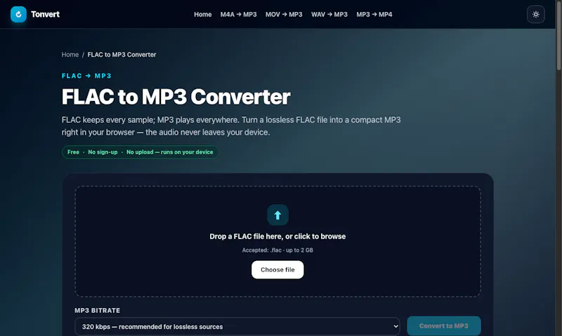 Tonvert screenshot 2
