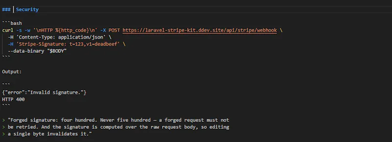 Stripe Webhook Kit for Laravel screenshot 5