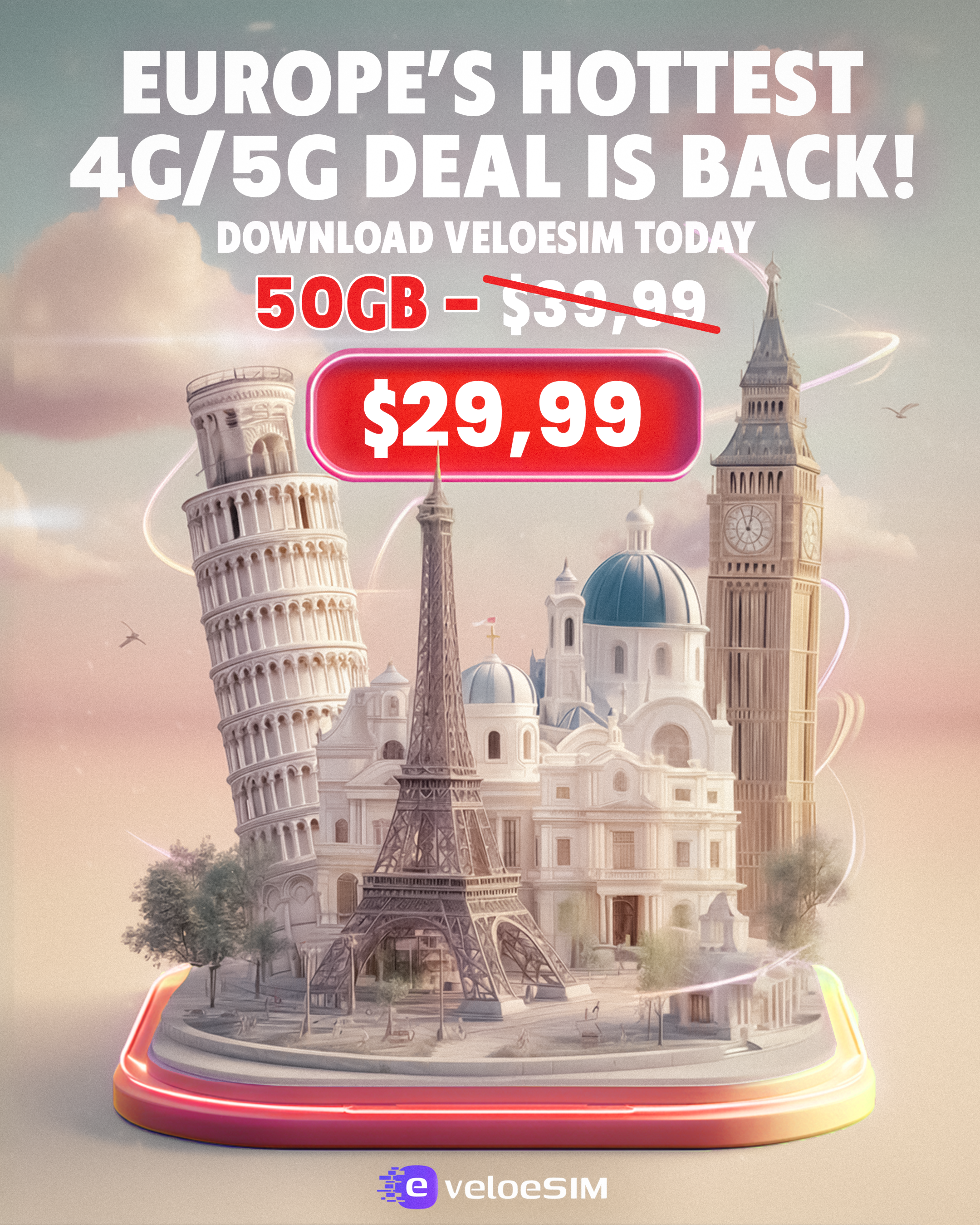 VeloeSIM: Instant travel eSIM gallery image