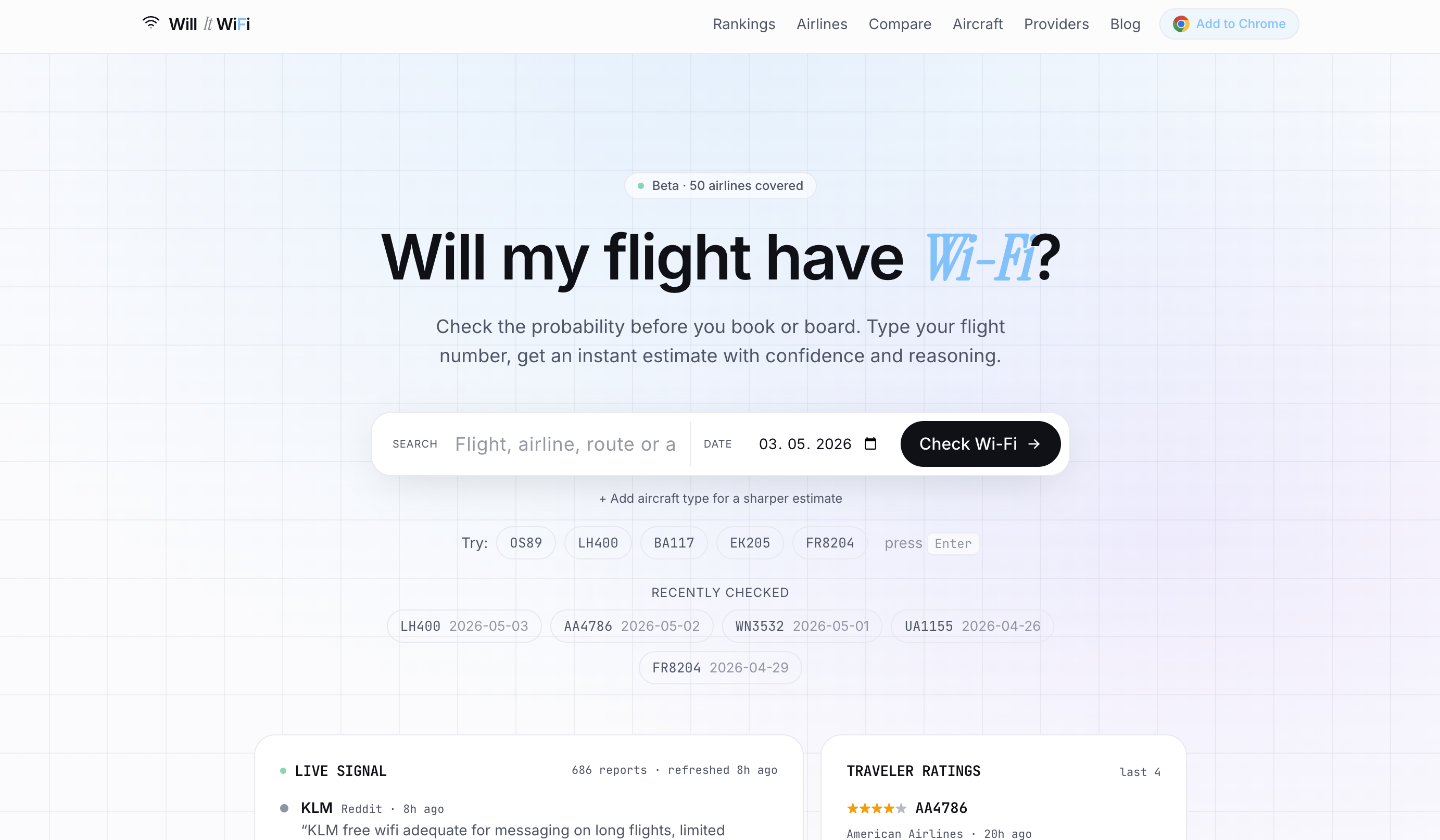 WillItWiFi —Will my flight WiFi?  gallery image