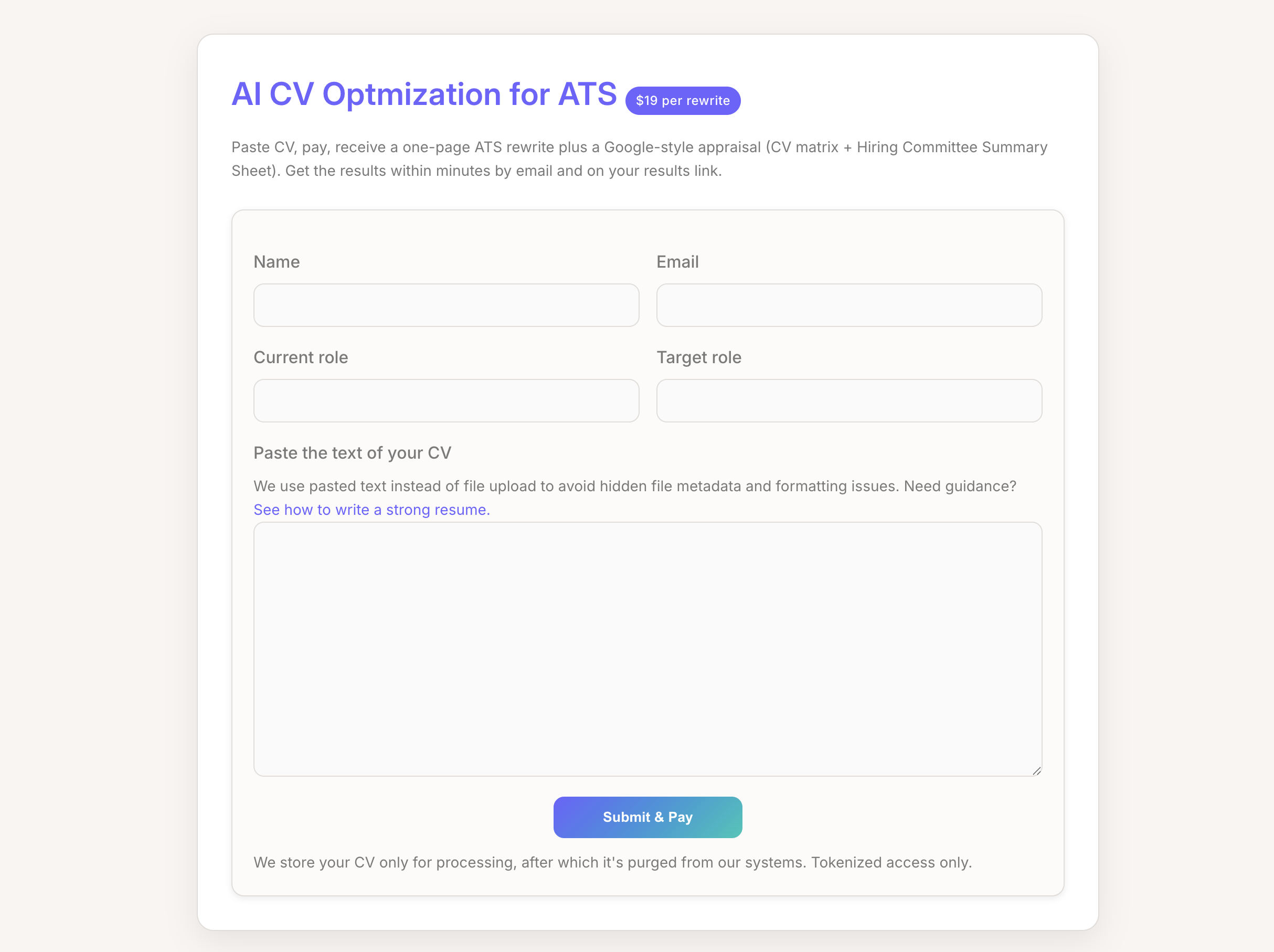 AI CV Optimizer - Screenshot 2 preview