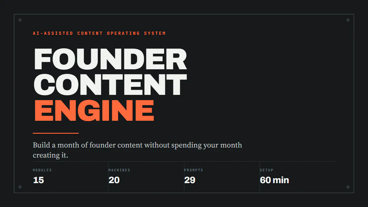 Founder Content Engine gallery image