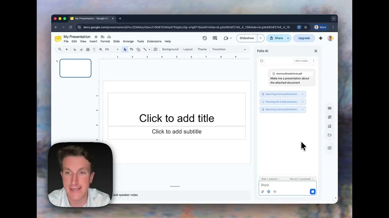 Folio AI screenshot 1 (video preview)