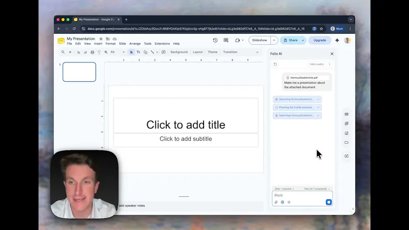 Folio AI screenshot 1 (video preview)