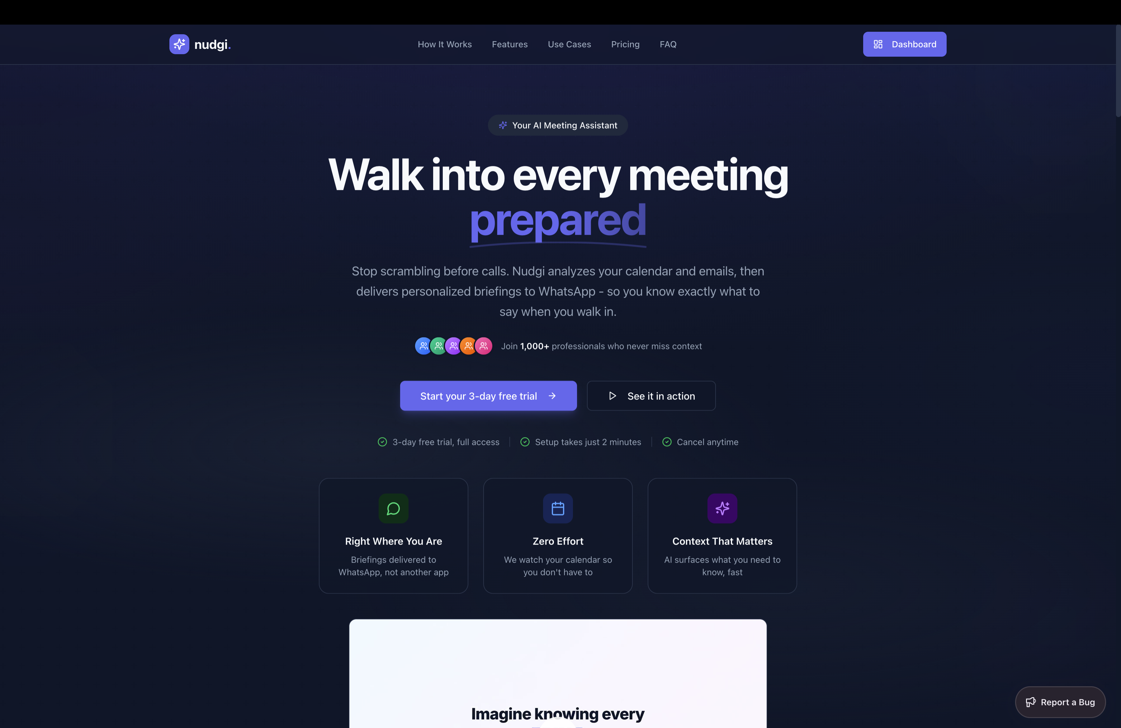 Nudgi AI - Main product screenshot demonstrating key features and user interface