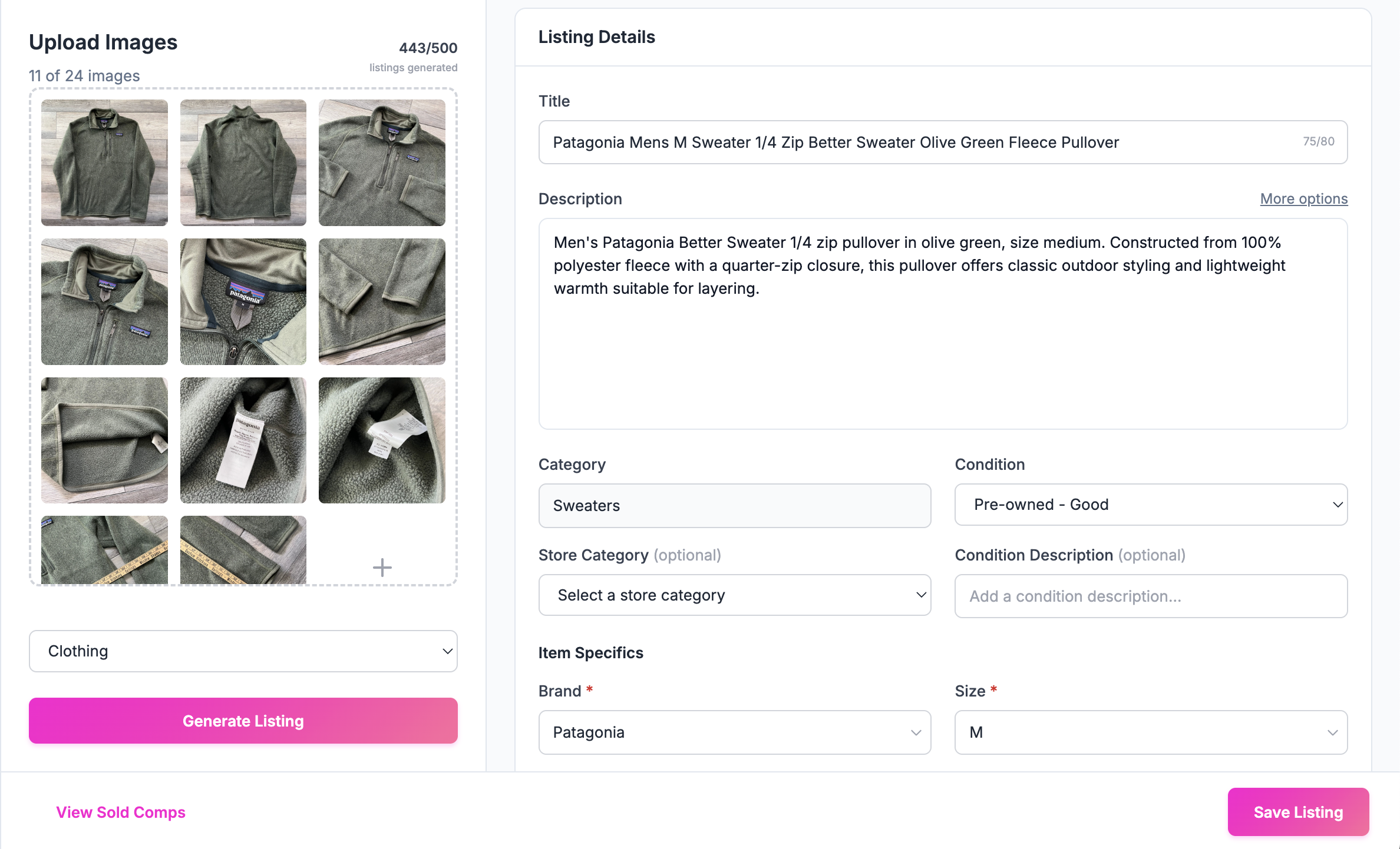 QuickList - Screenshot 2 showing product features and functionality