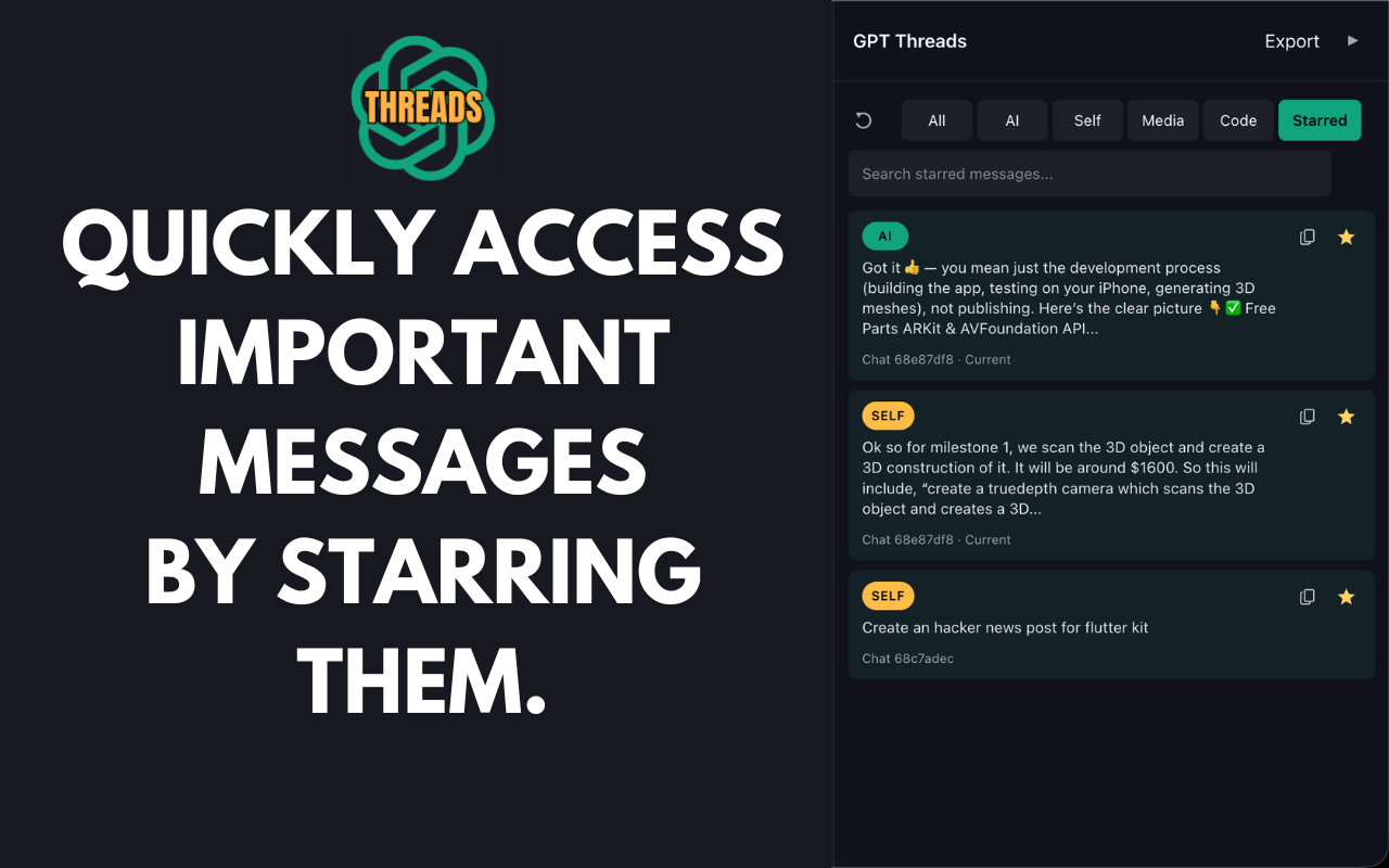 GPT Threads Manager gallery image