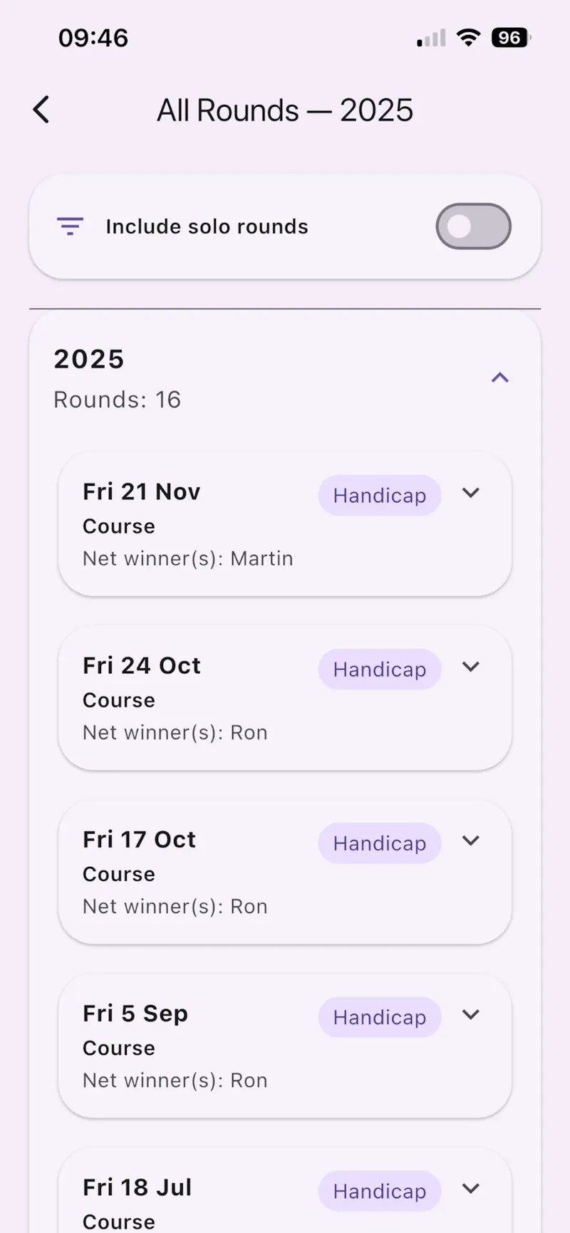 Haylau Handicap Tracker screenshot 7