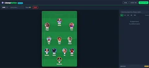 Lineup Builder with Rate My Team feature gallery image