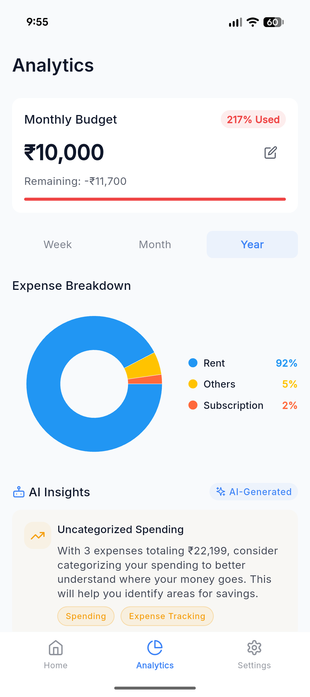 MoneyMinder | AI Expense Tracker gallery image