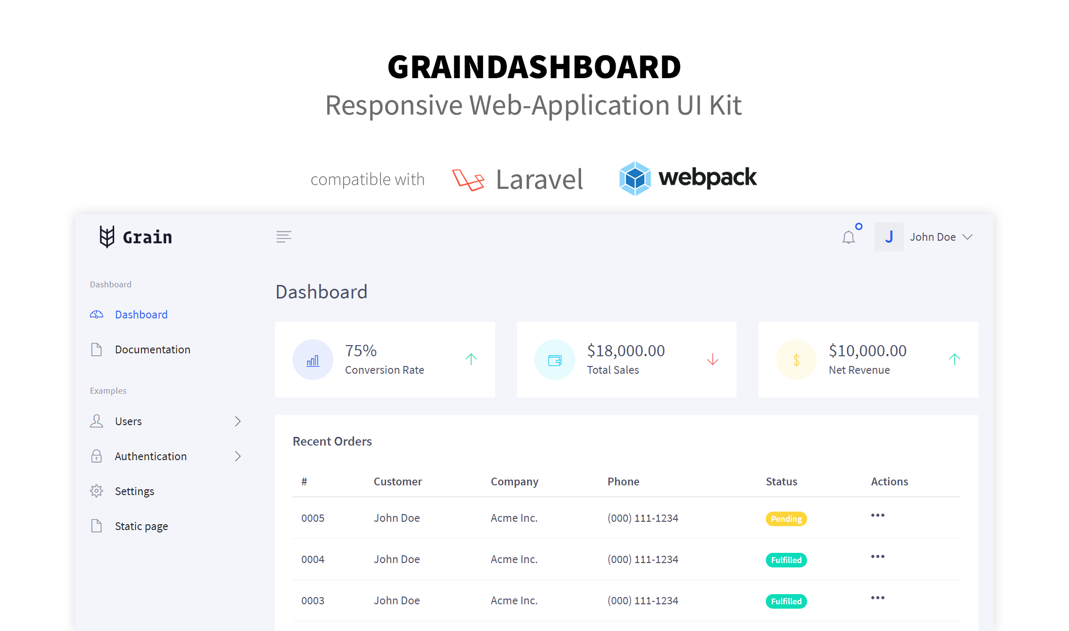 Grain Dashboard