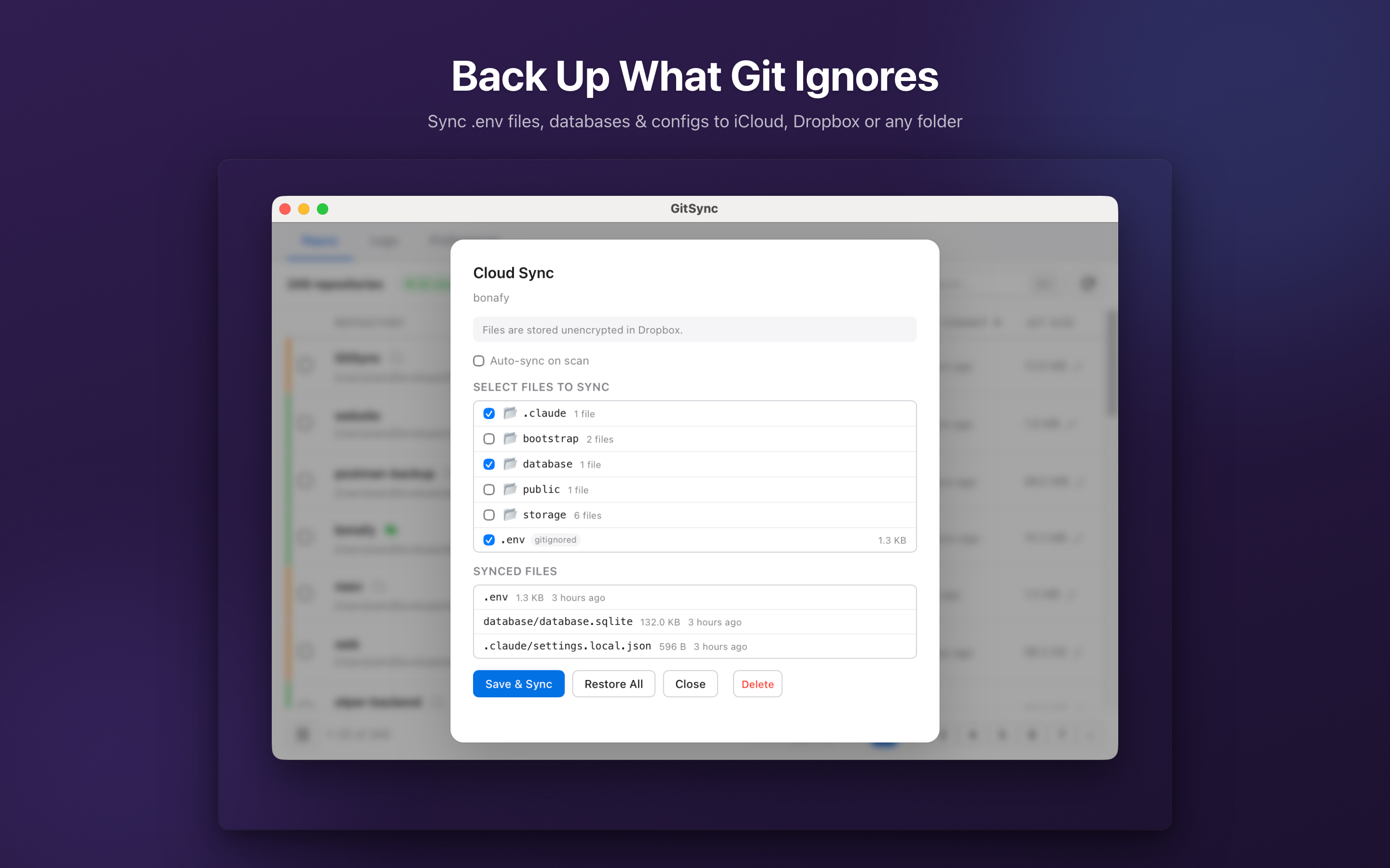GitSync Lite for macOS gallery image