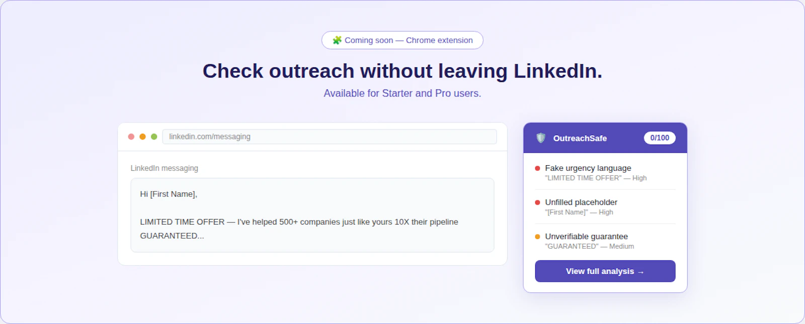 OutreachSafe screenshot 2