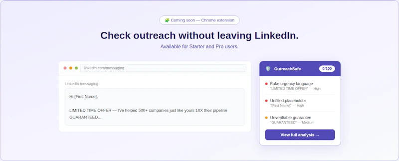 OutreachSafe screenshot 2