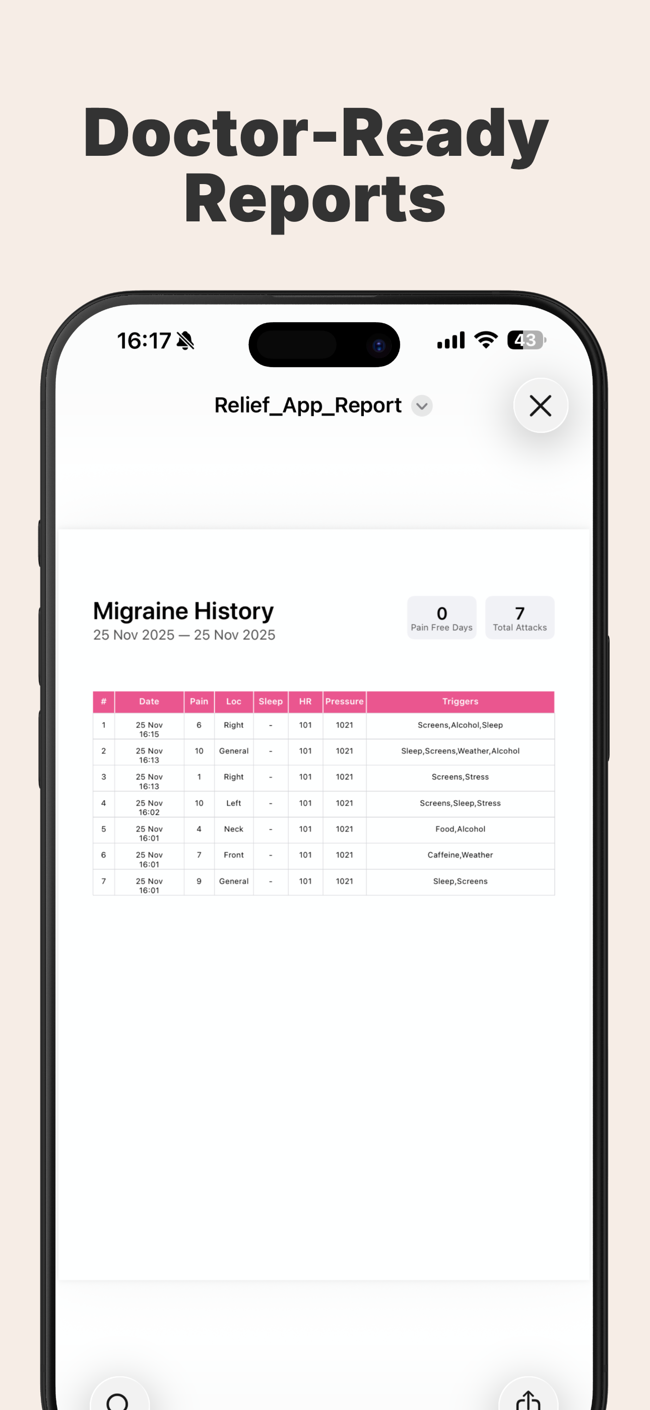 Relief - Screenshot 5 showing product features and functionality