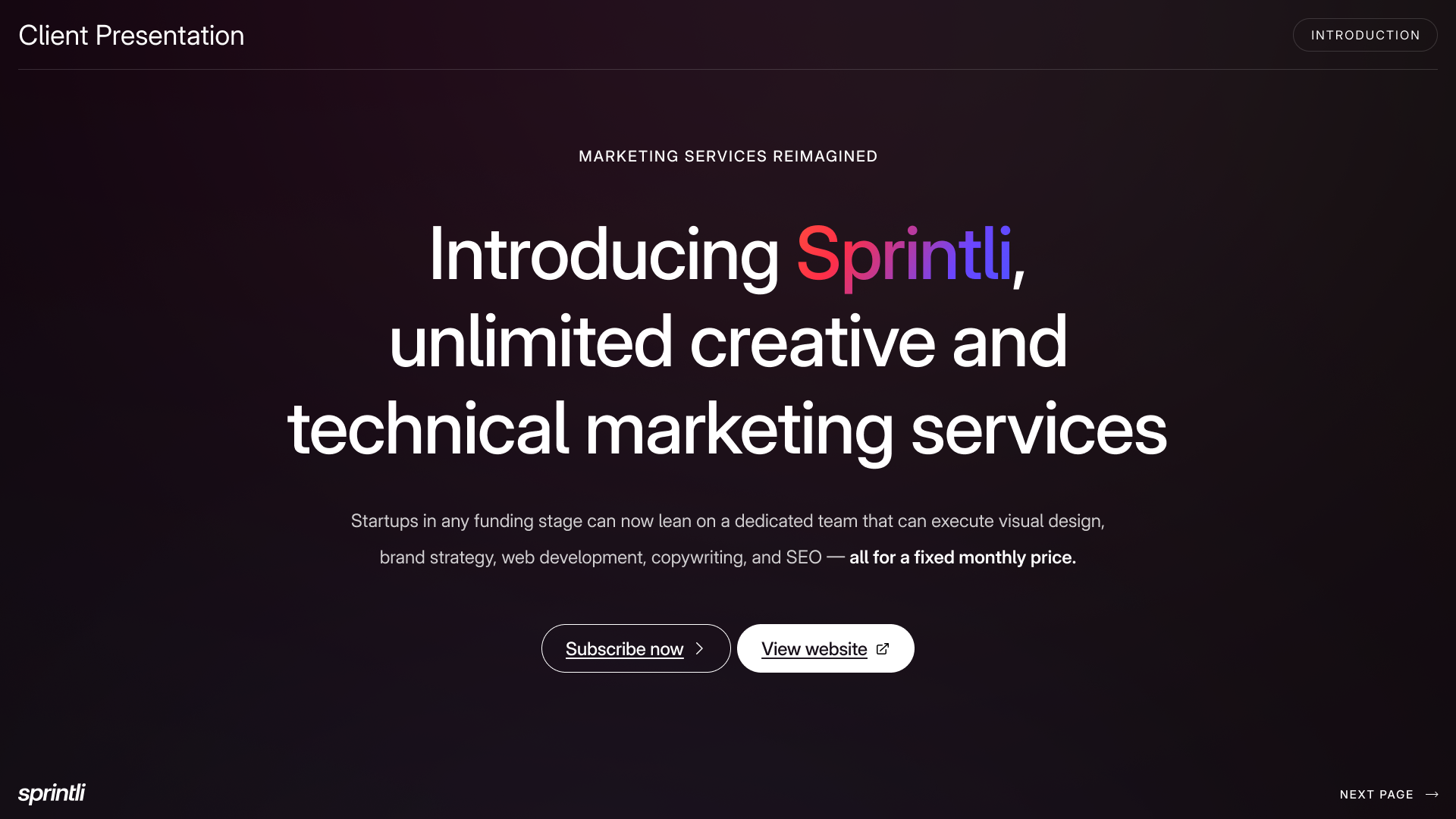 Sprintli - Unlimited creative marketing services for startups. media 5