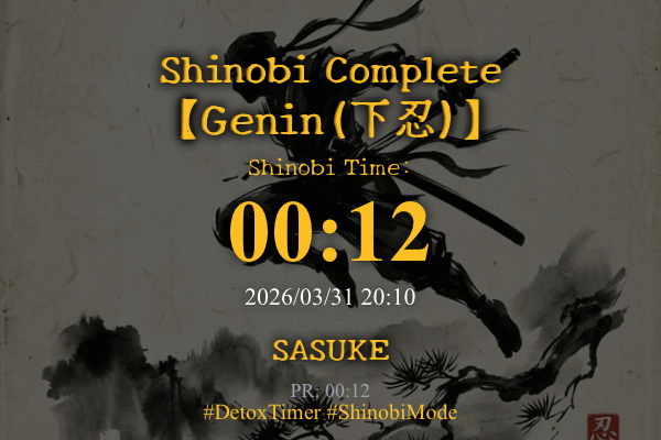 Detox Timer/ Shinobi Timer gallery image