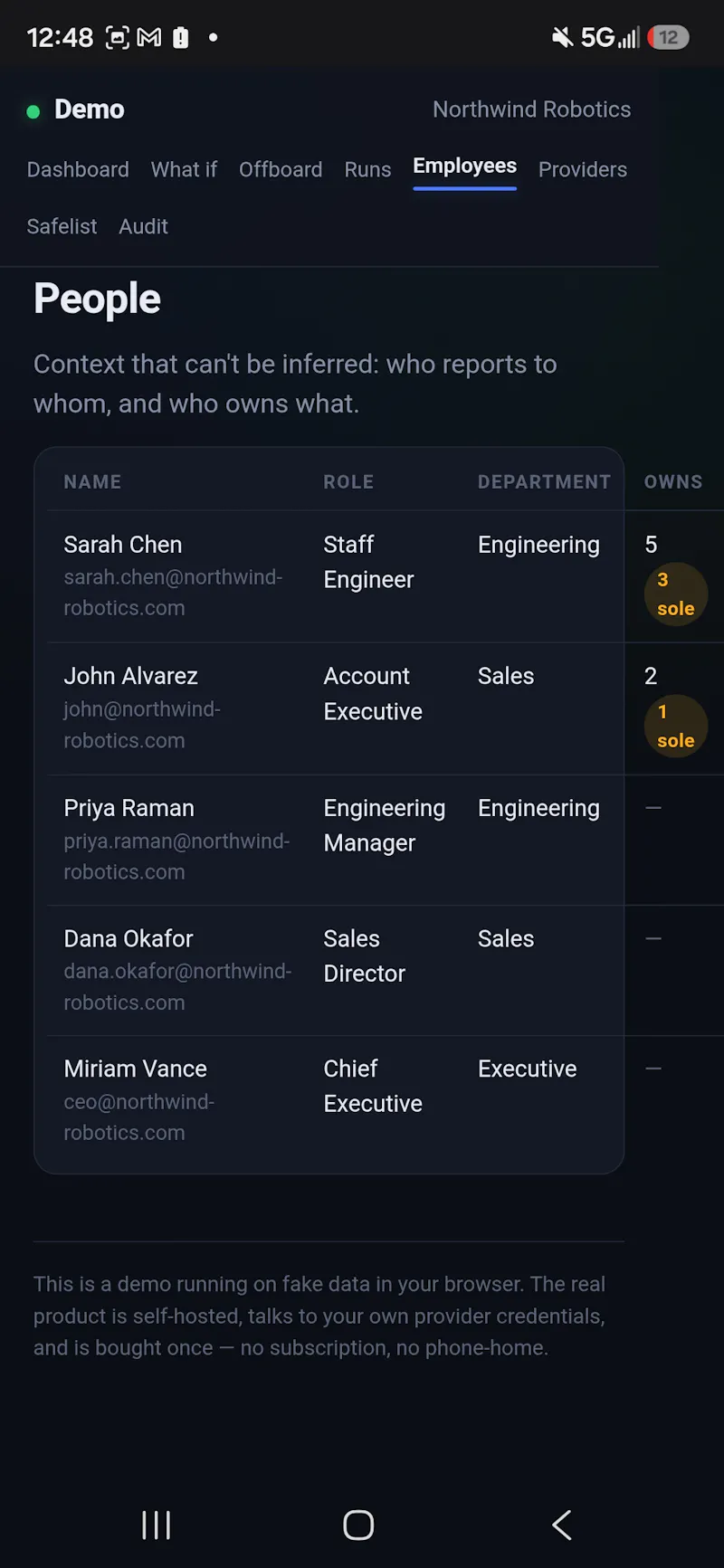 Live demo screenshot 1