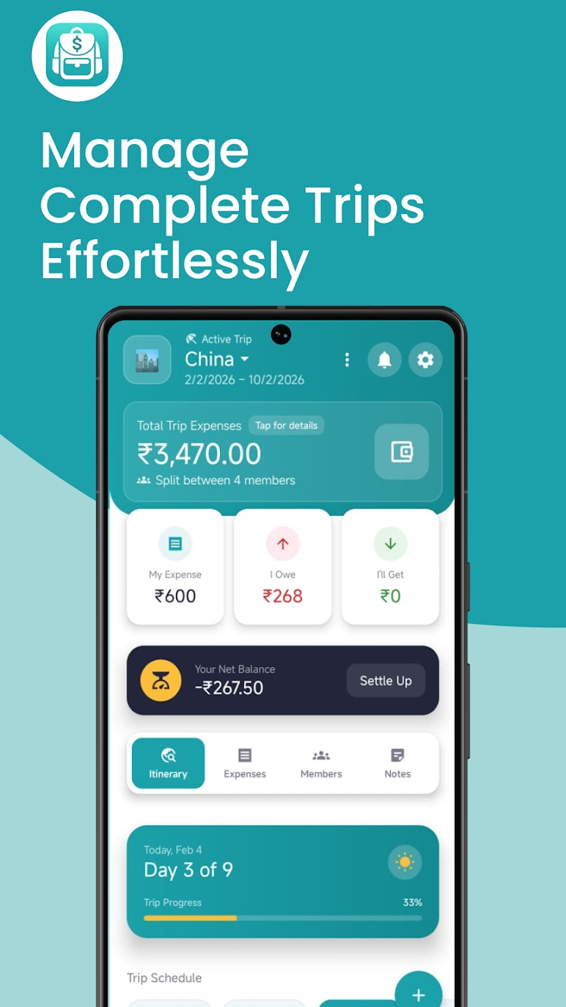MyTripx - Main product screenshot demonstrating key features and user interface