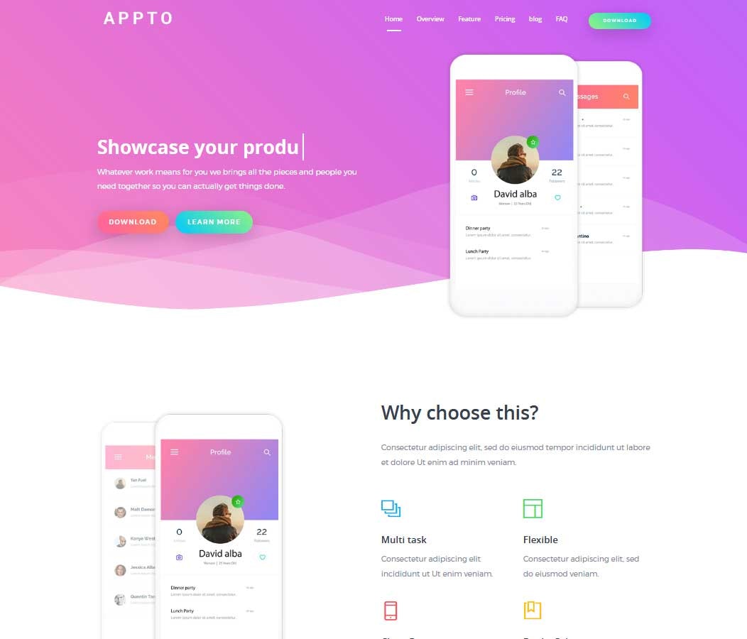 Appto- Uygulama HTML şablonunu vitrin medya 8