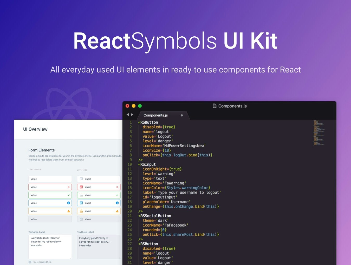 ReactSymbols UI Kit gallery image