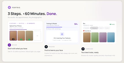 Portrio — AI Headshots from Your Selfies gallery image