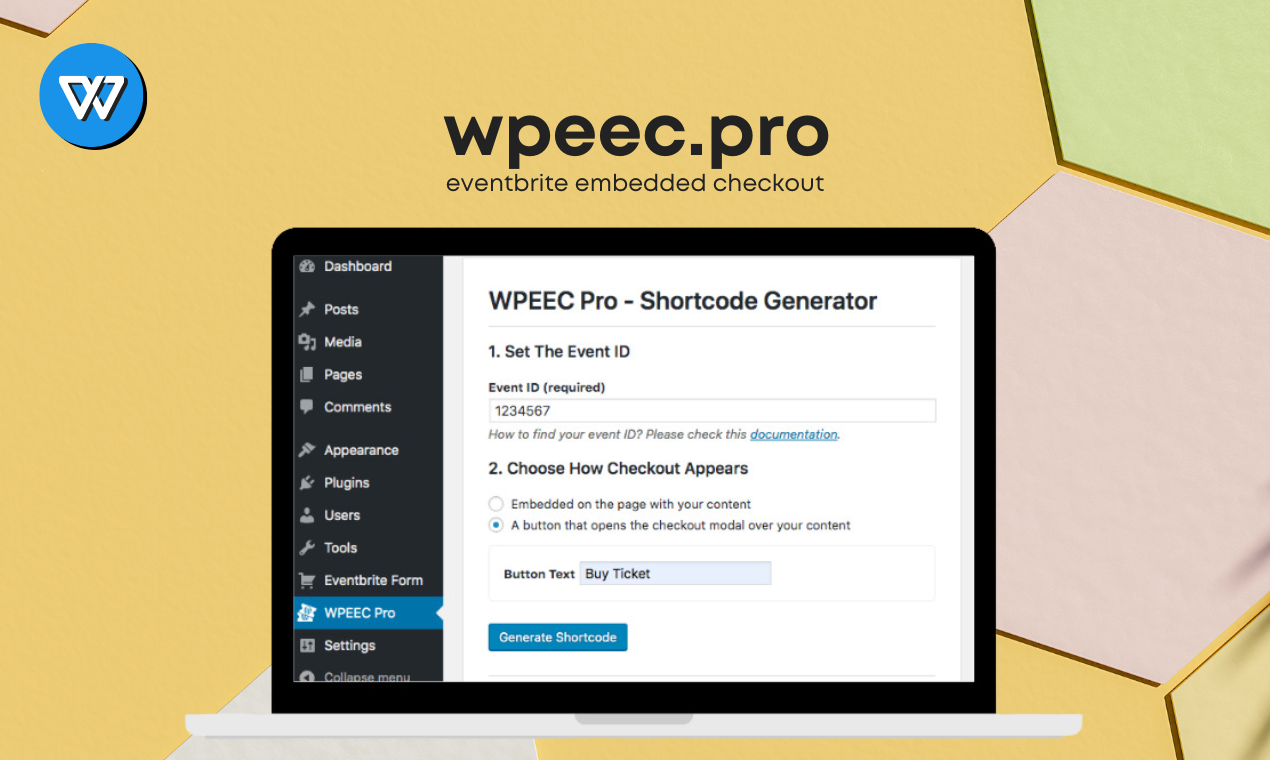 Media WP Eventbrite checkout - Membolehkan orang membeli tiket tanpa meninggalkan laman web anda 1