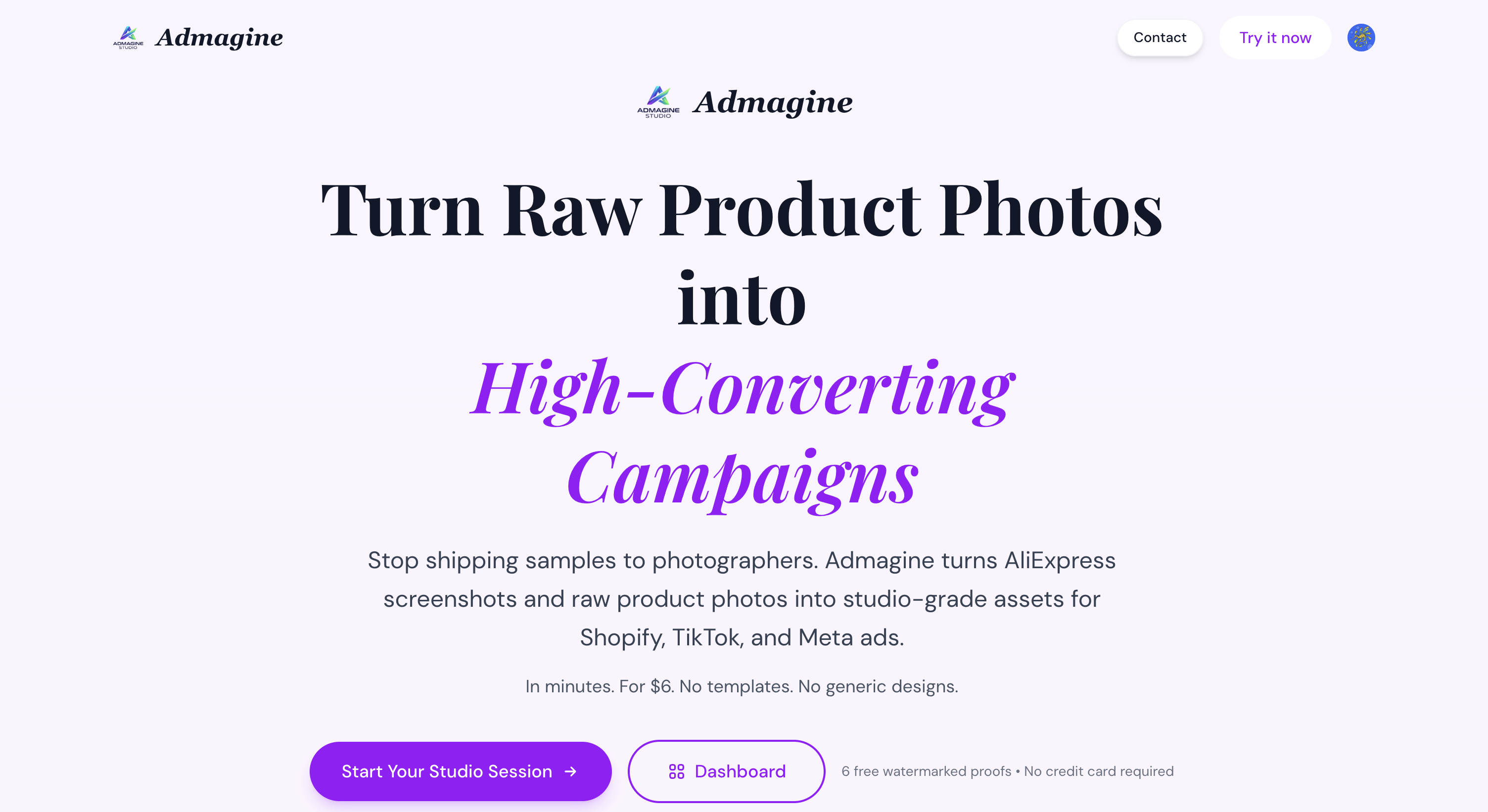 Admagine - Main product screenshot demonstrating key features and user interface