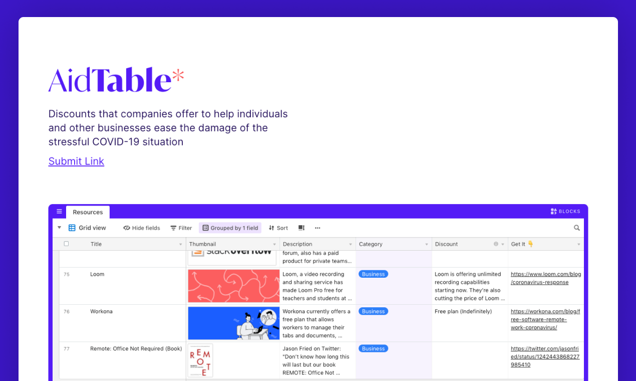 AidTable gallery image