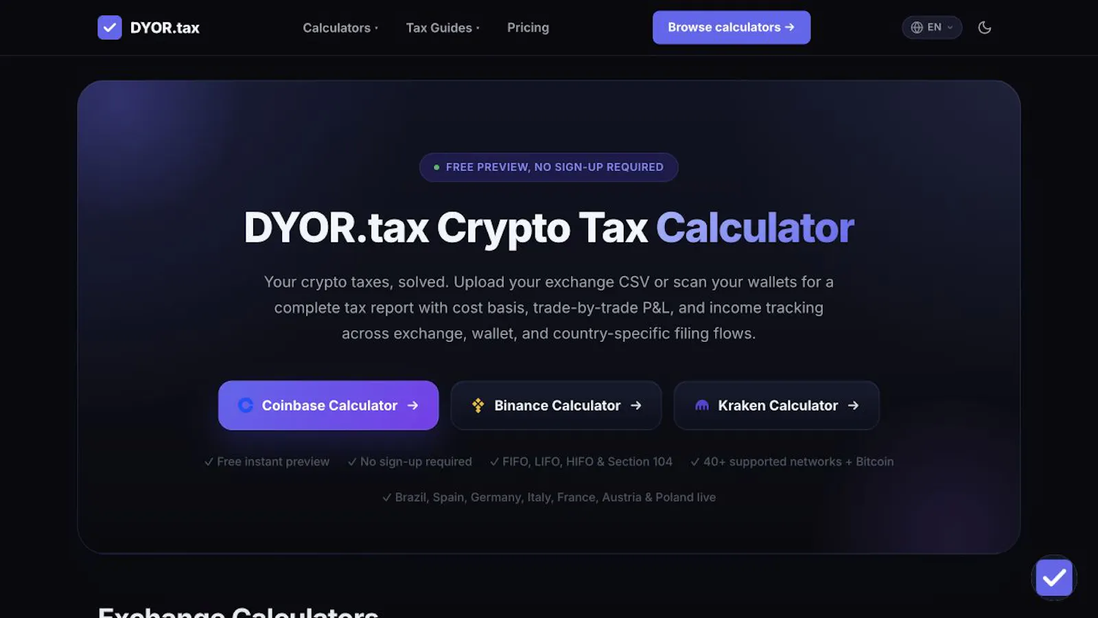 DYOR.tax screenshot 2