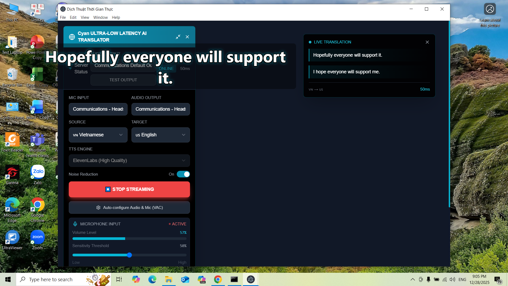 CYAN: Ultra-Low Latency AI Translator gallery image