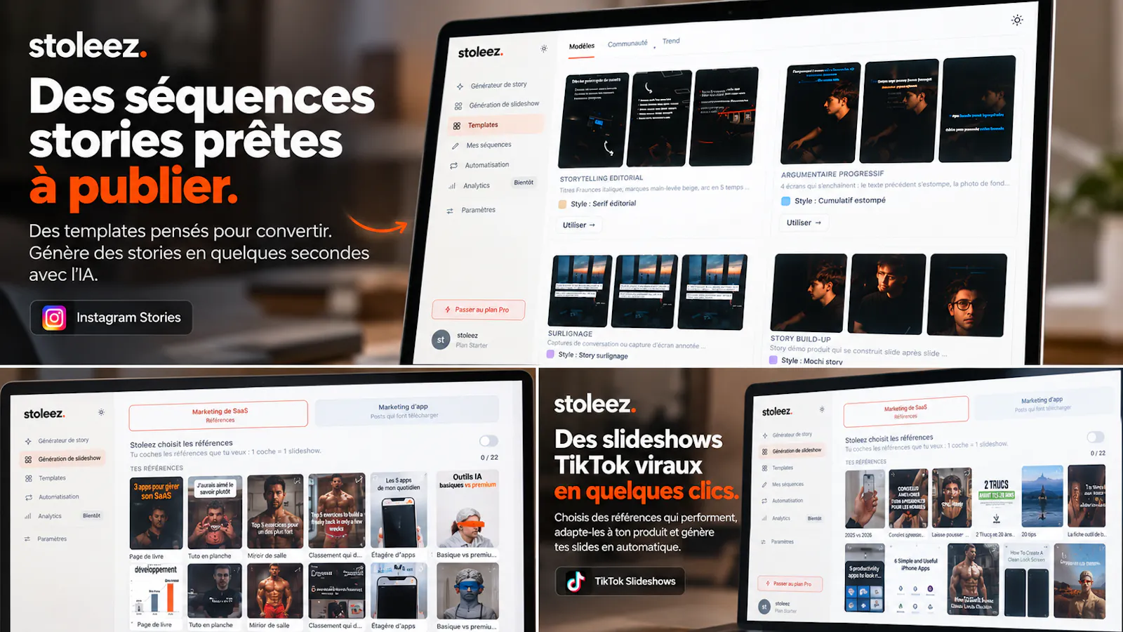 stoleez: AI stories and tiktok slideshow screenshot 1