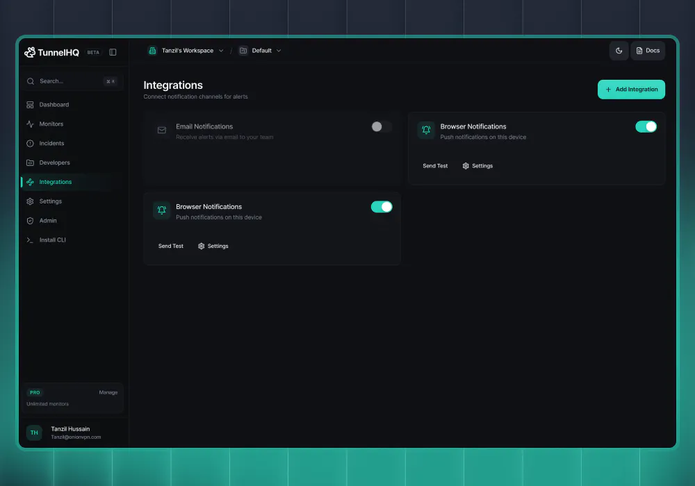 TunnelHQ gallery image