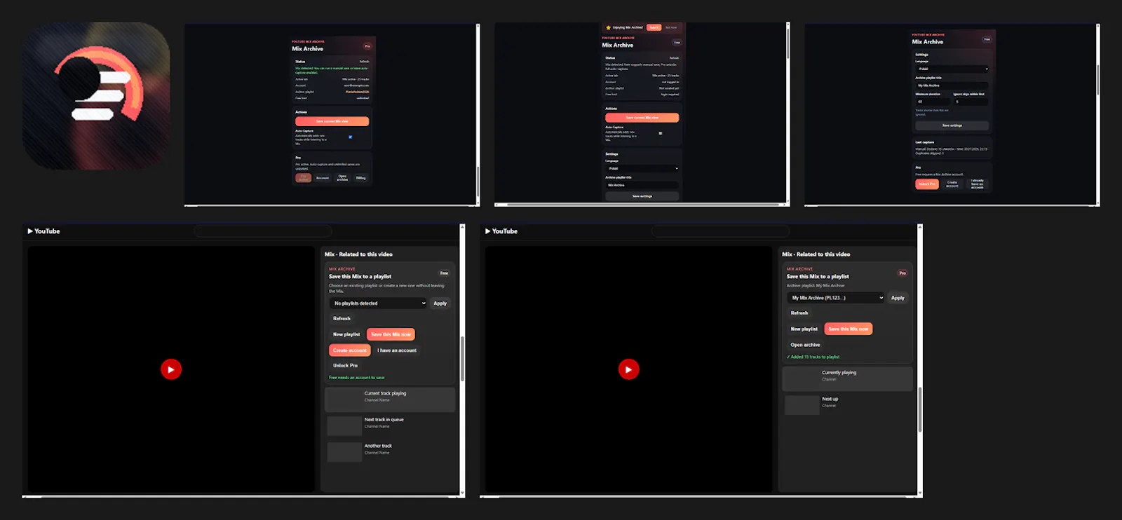 Mix Archive — YouTube mix to playlist screenshot 2