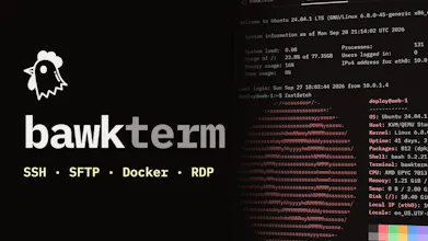 bawkterm: an open-source SSH/sFTP client gallery image