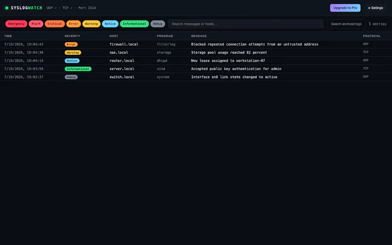 SyslogWatch screenshot 4