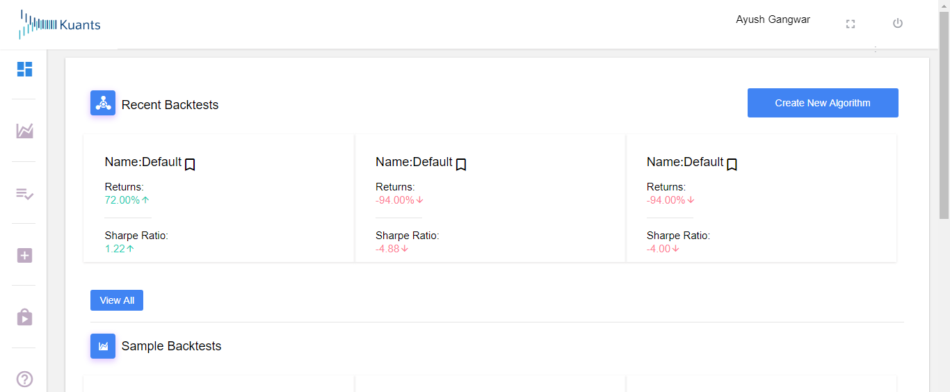Backtesting System for Algo Trading gallery image