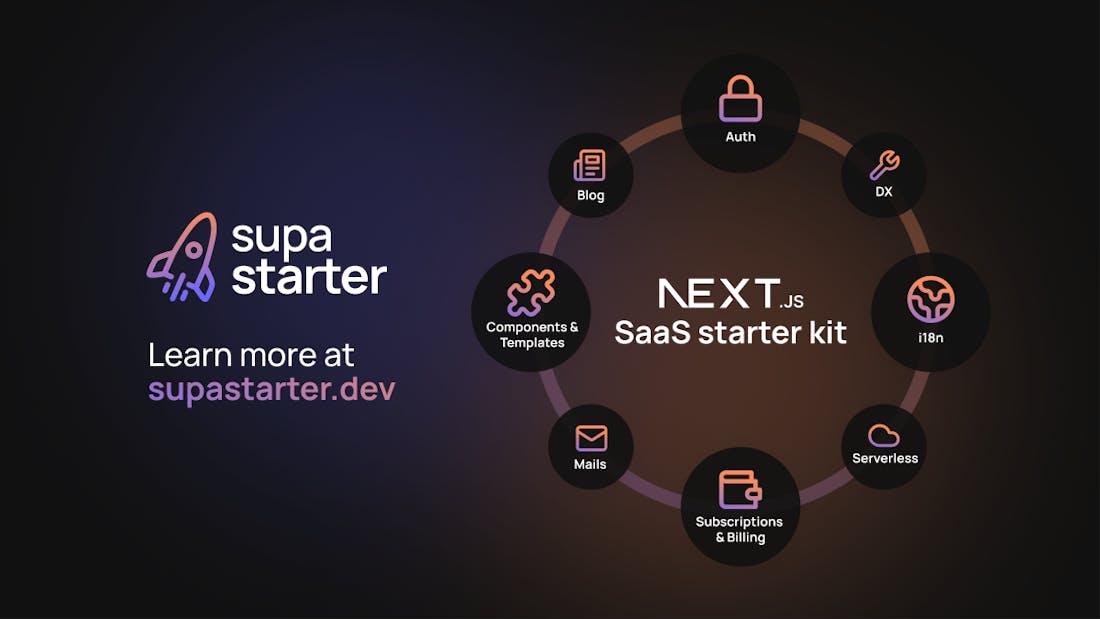 Screenshot of SupaStarter - Next.js website