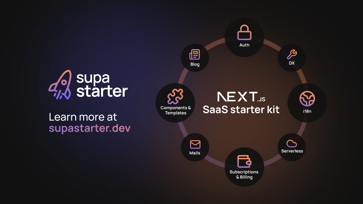 startuptile supastarter for Next 13-The ultimate SaaS starter kit for Next 13