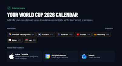 World Cup Calendar gallery image