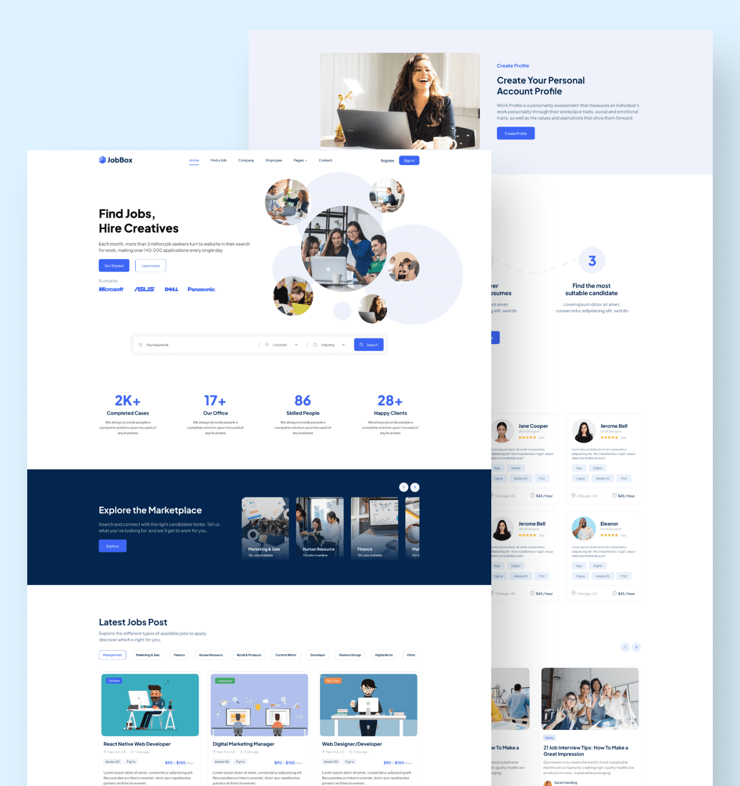 JobBox -Job Board Agency WordPress Theme media 2