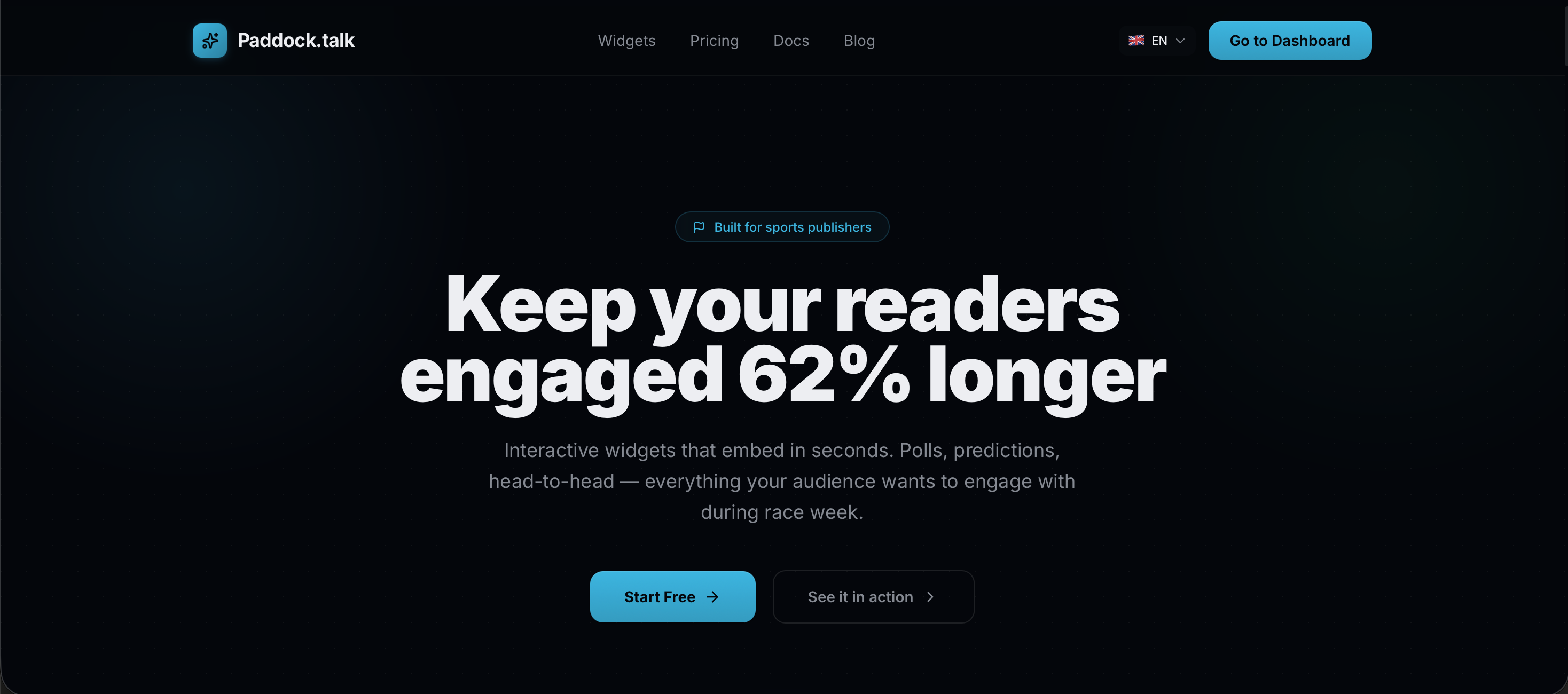 Paddock Talk - Main product screenshot demonstrating key features and user interface