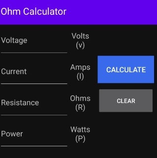 オームの法律計算機アプリ - 電圧、電流、抵抗、電力を計算しますメディア1